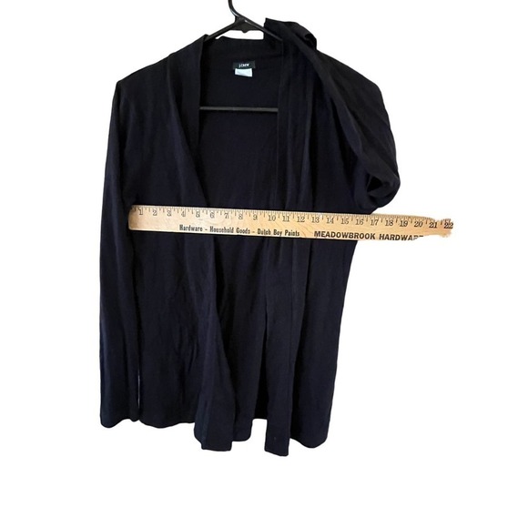 Women's J.Crew Black Open Front Cardigan over shirt. Size Small - Picture 7 of 7